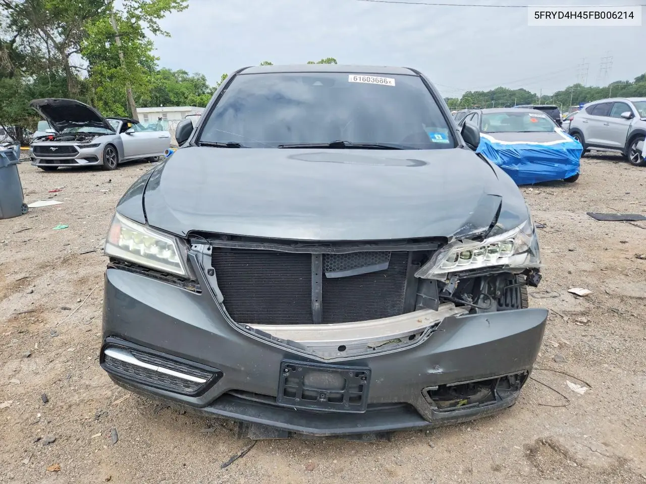 2015 Acura Mdx Technology VIN: 5FRYD4H45FB006214 Lot: 61603686