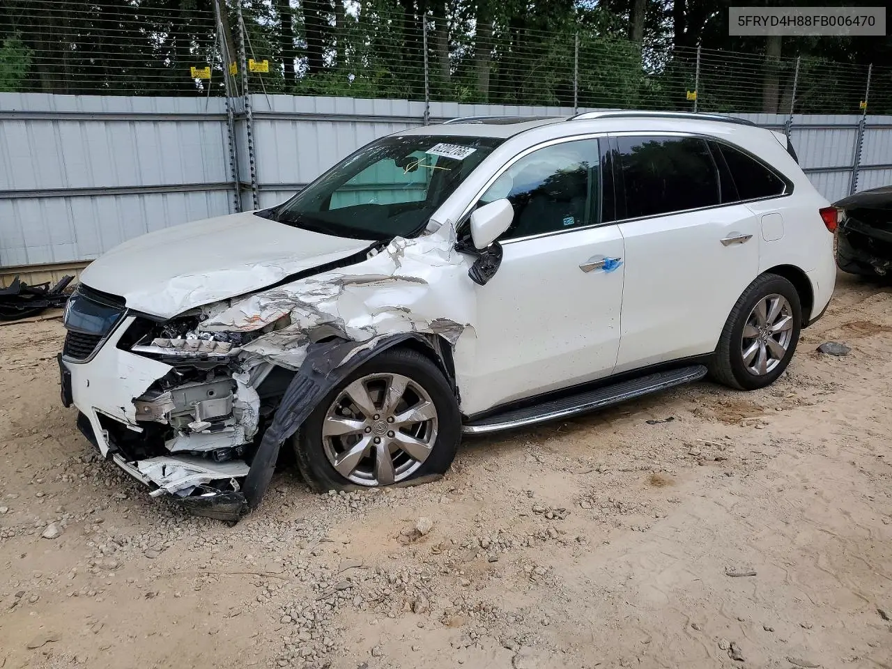 2015 Acura Mdx Advance VIN: 5FRYD4H88FB006470 Lot: 62202766