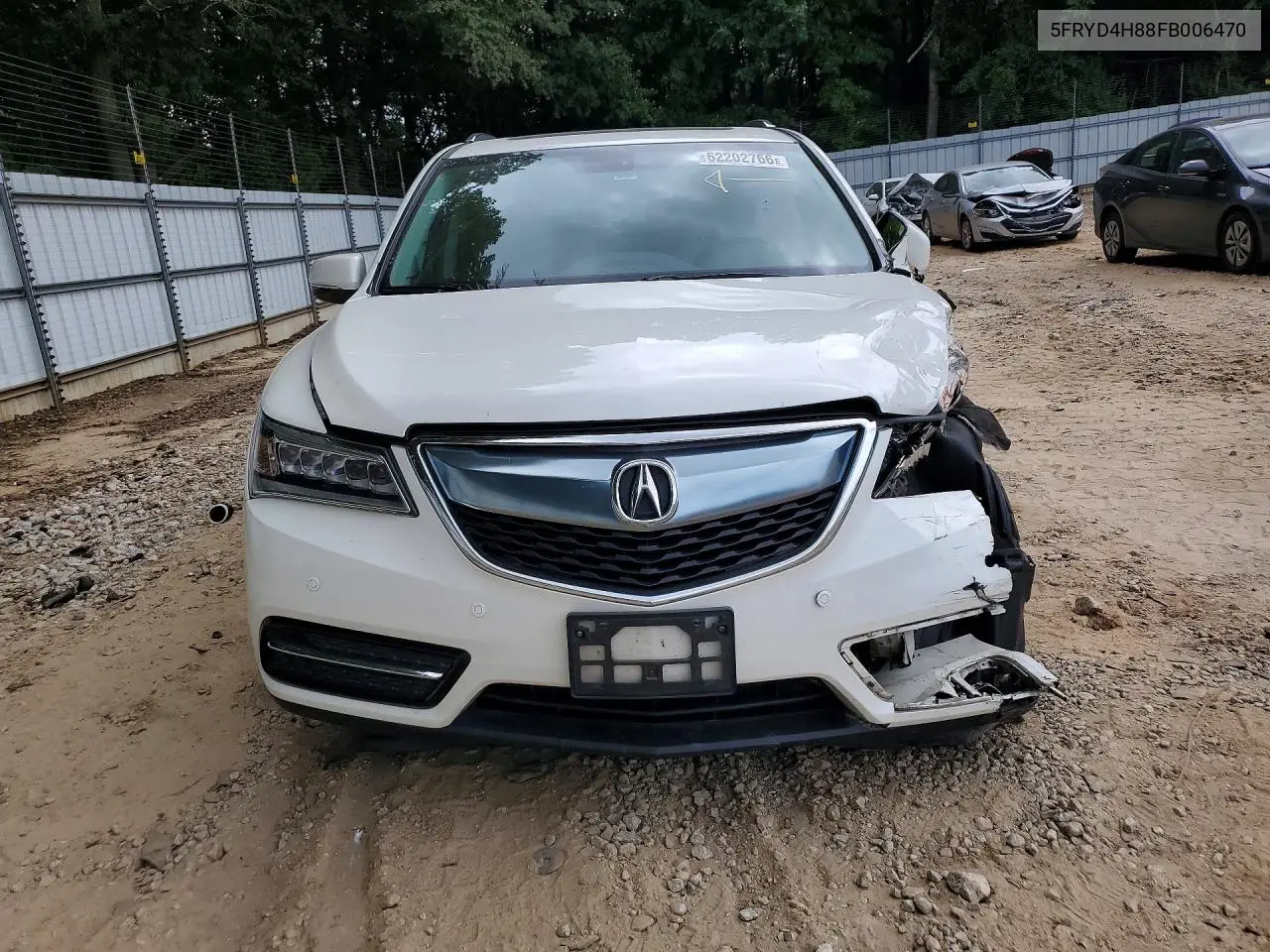 2015 Acura Mdx Advance VIN: 5FRYD4H88FB006470 Lot: 62202766
