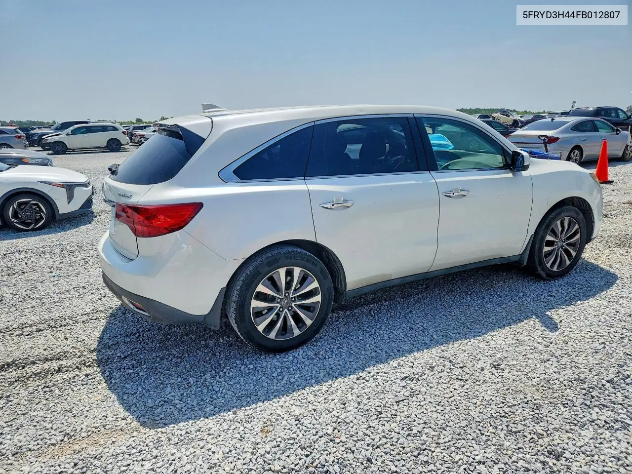 2015 Acura Mdx Technology VIN: 5FRYD3H44FB012807 Lot: 62391886