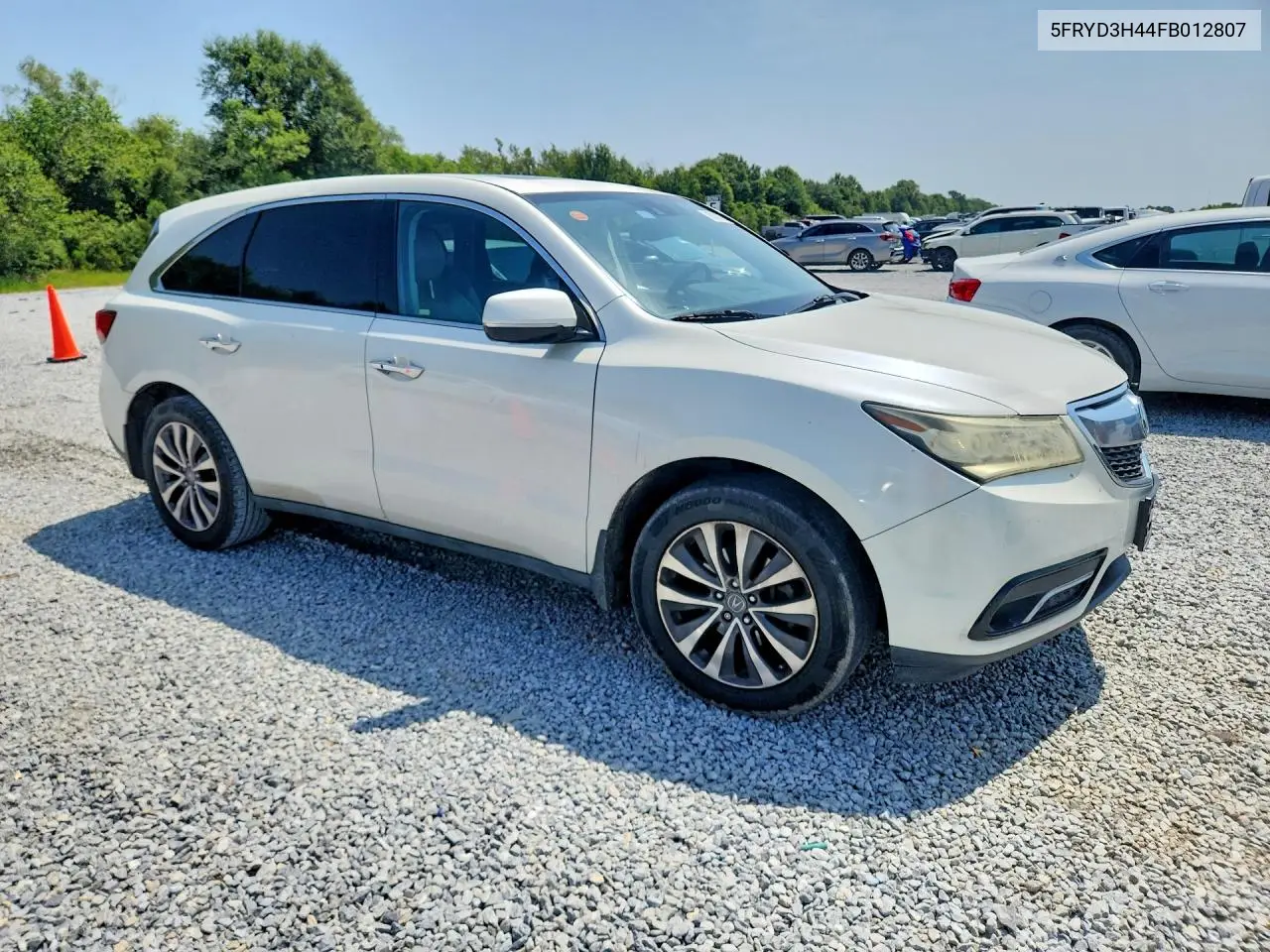 2015 Acura Mdx Technology VIN: 5FRYD3H44FB012807 Lot: 62391886