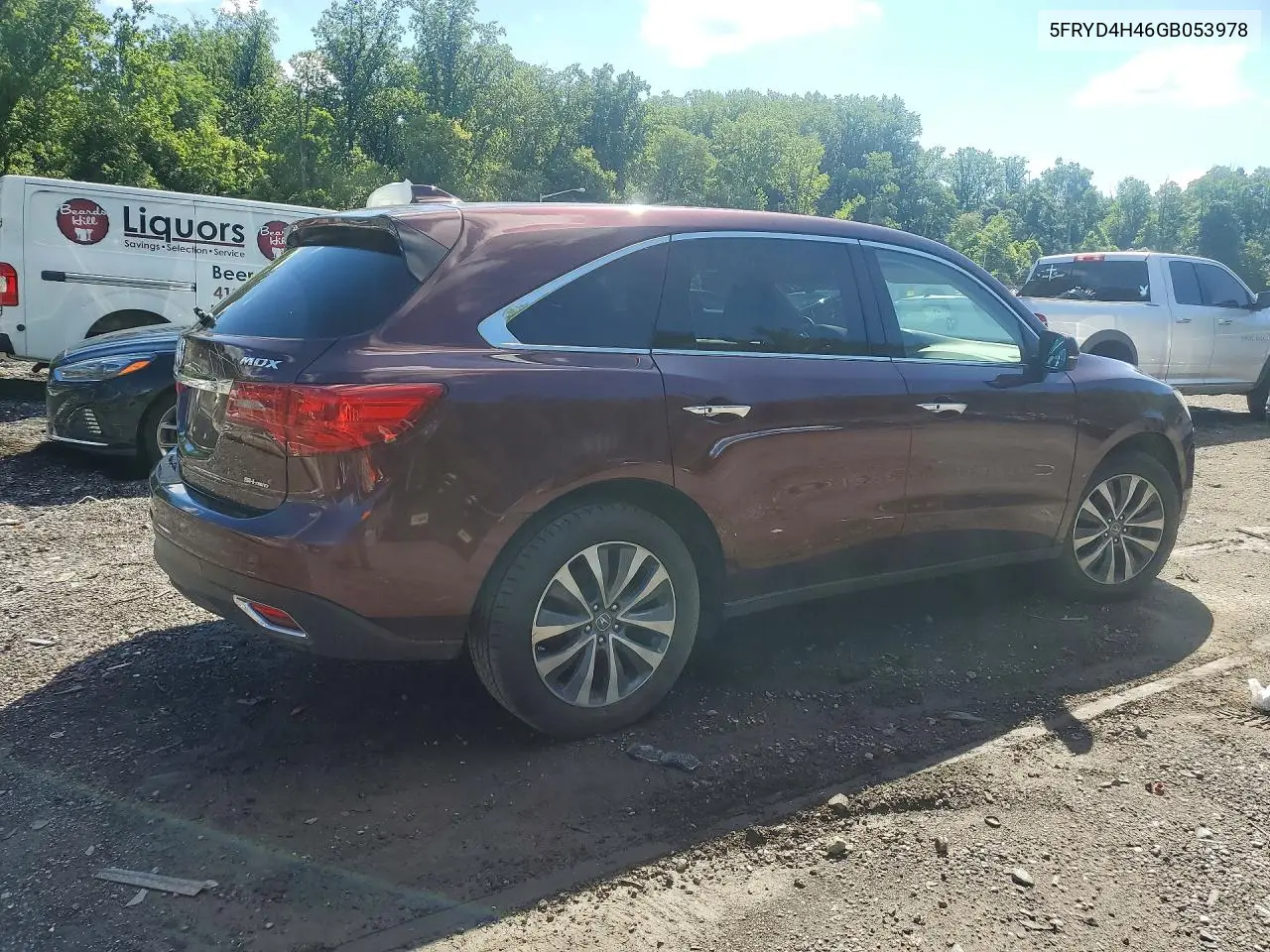 2016 Acura Mdx Technology VIN: 5FRYD4H46GB053978 Lot: 48111446