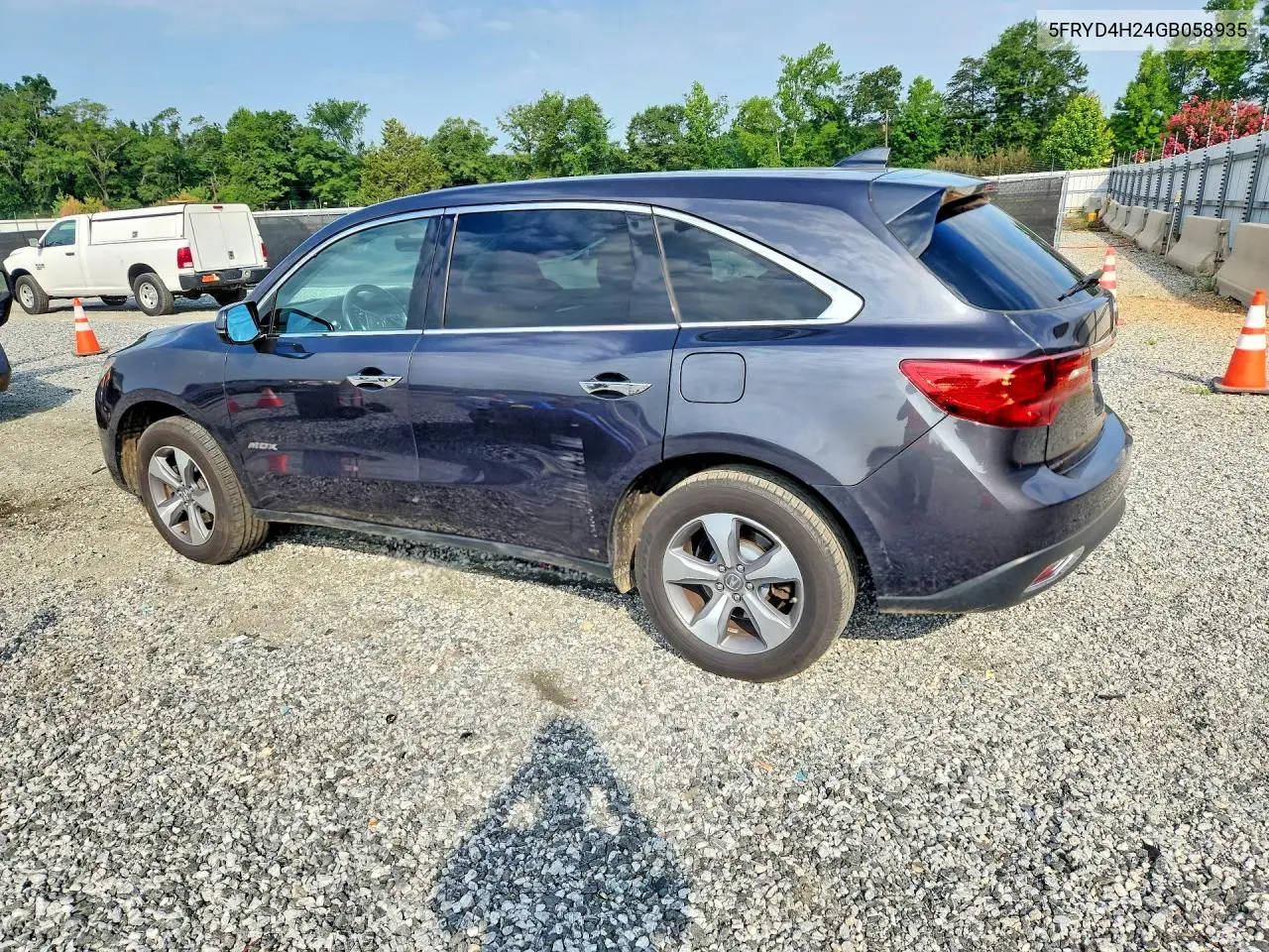 2016 Acura Mdx VIN: 5FRYD4H24GB058935 Lot: 55477026