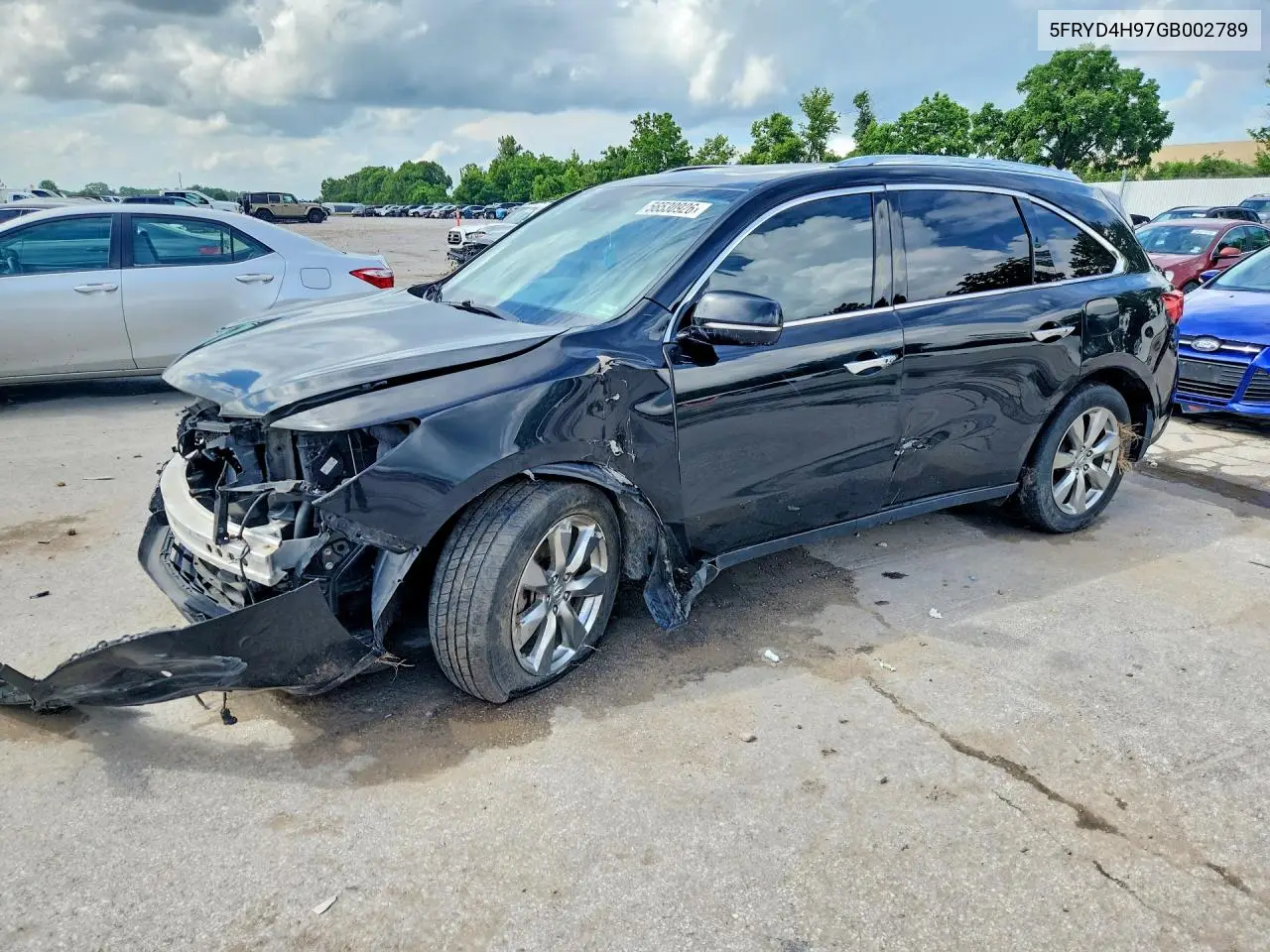 2016 Acura Mdx Advance VIN: 5FRYD4H97GB002789 Lot: 56530926