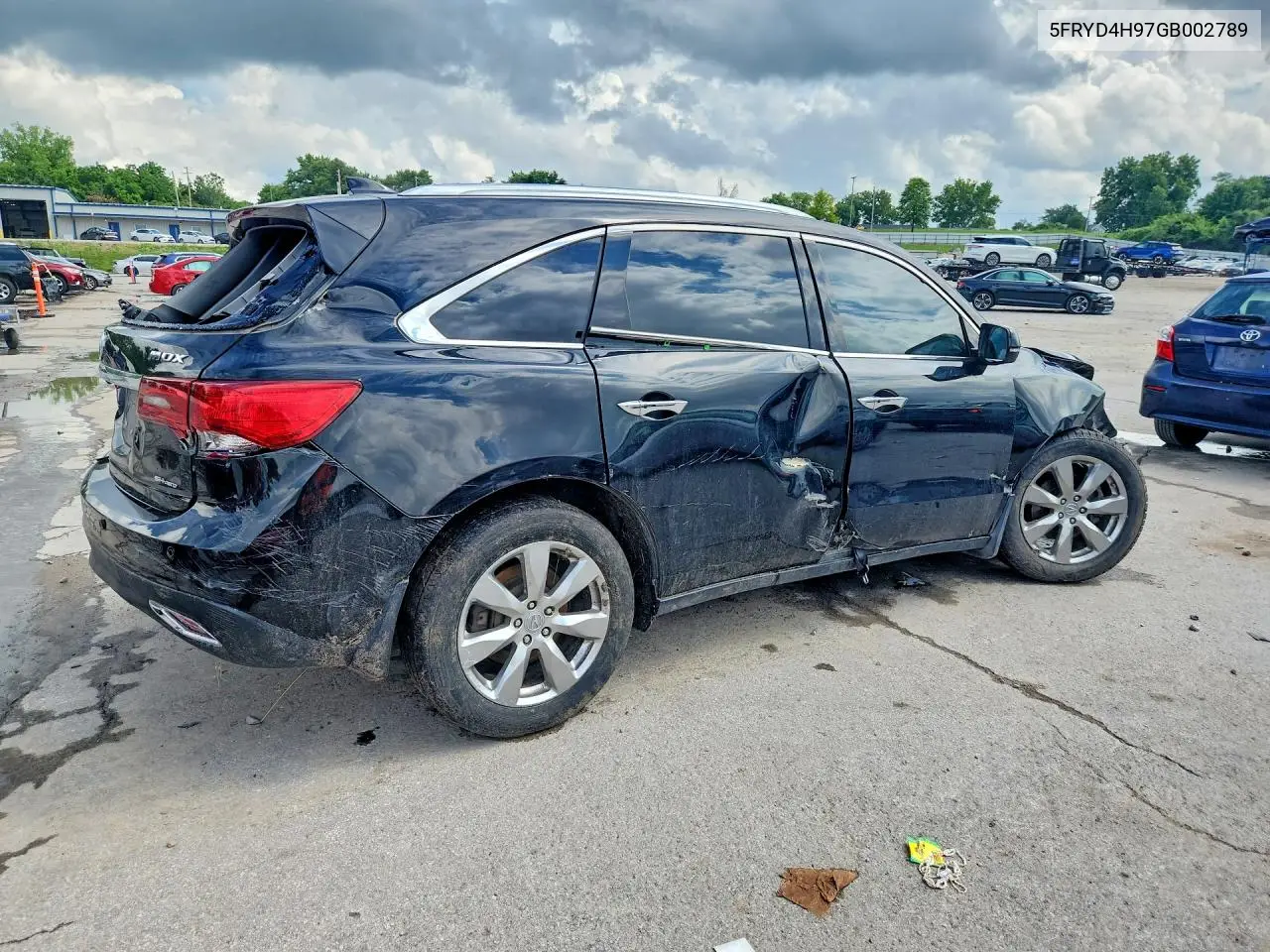 2016 Acura Mdx Advance VIN: 5FRYD4H97GB002789 Lot: 56530926