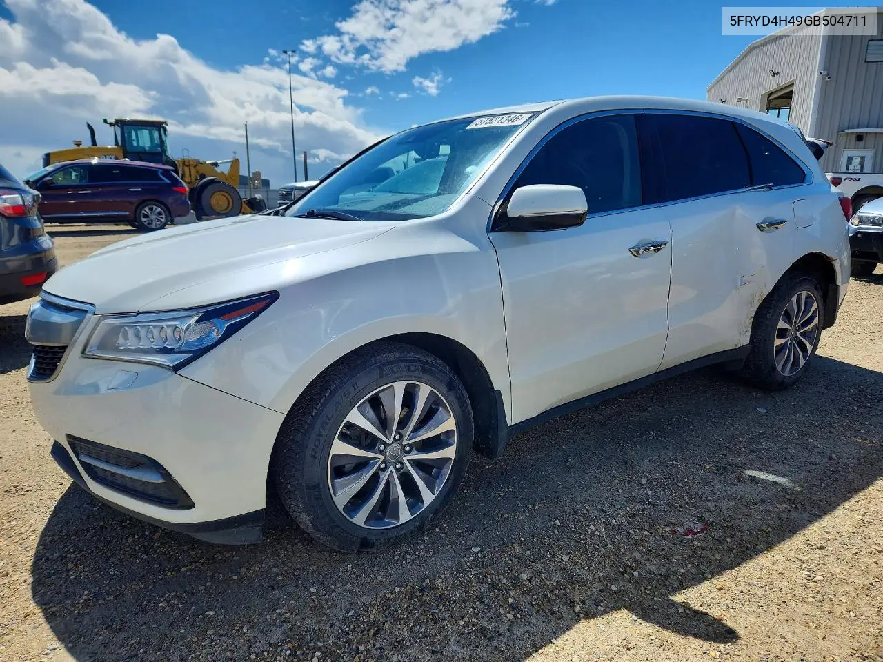 2016 Acura Mdx Technology VIN: 5FRYD4H49GB504711 Lot: 57521346