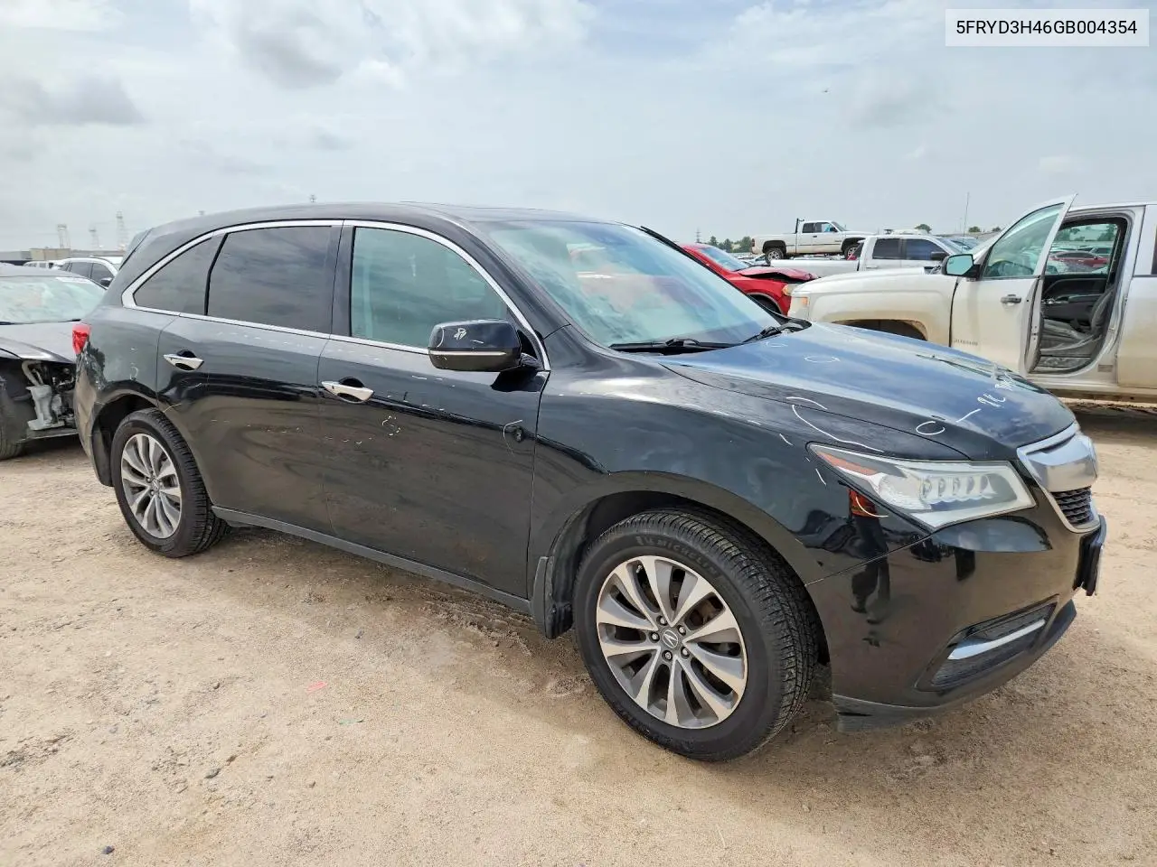 2016 Acura Mdx Technology VIN: 5FRYD3H46GB004354 Lot: 57997846