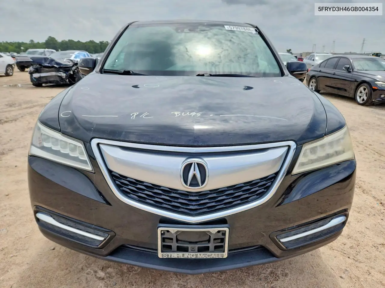 2016 Acura Mdx Technology VIN: 5FRYD3H46GB004354 Lot: 57997846