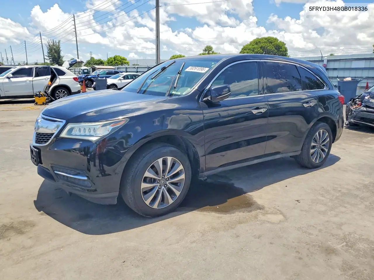 2016 Acura Mdx Technology VIN: 5FRYD3H48GB018336 Lot: 59261096