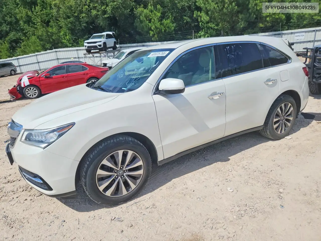 2016 Acura Mdx Technology VIN: 5FRYD4H43GB049239 Lot: 60025766