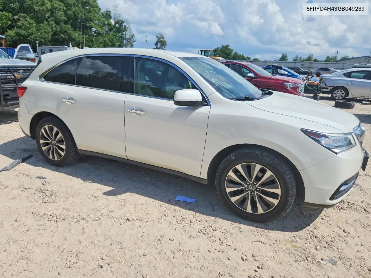 2016 Acura Mdx Technology VIN: 5FRYD4H43GB049239 Lot: 60025766