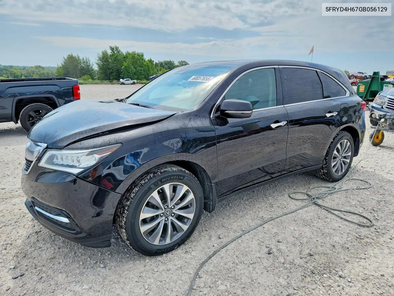 2016 Acura Mdx Technology VIN: 5FRYD4H67GB056129 Lot: 60057656