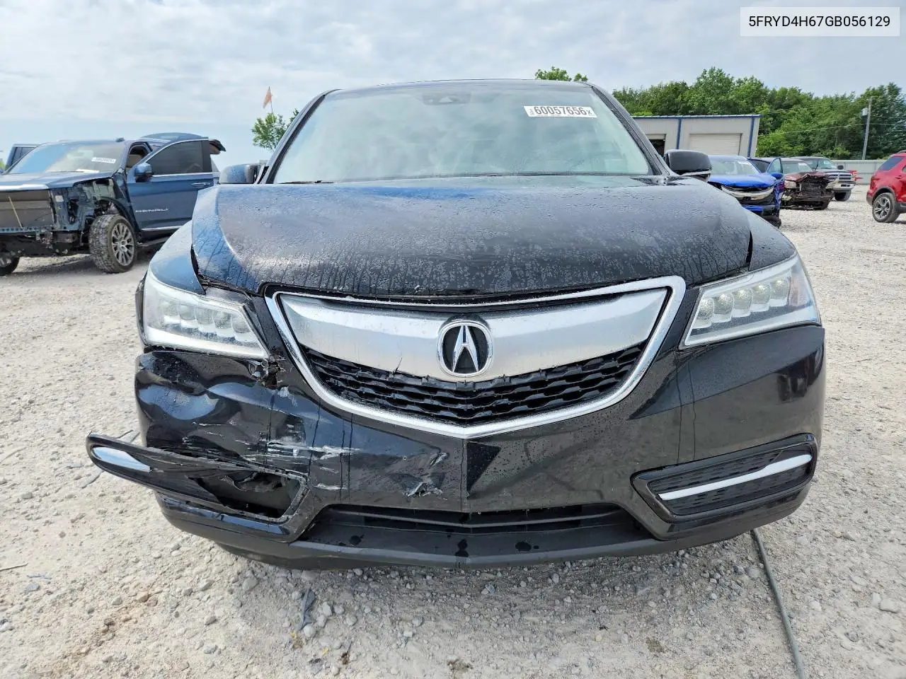 2016 Acura Mdx Technology VIN: 5FRYD4H67GB056129 Lot: 60057656