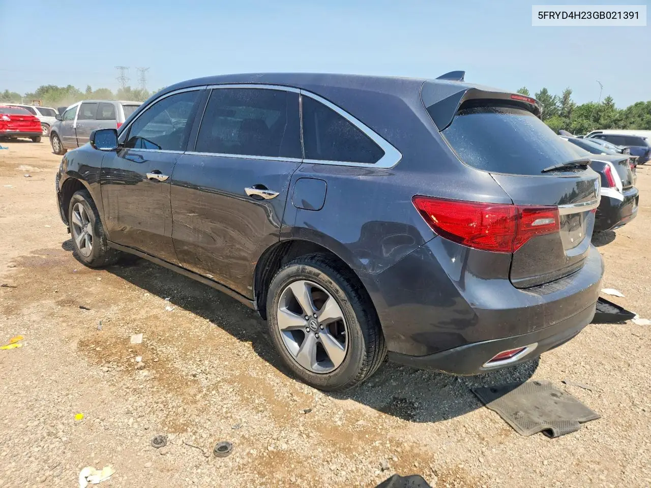 2016 Acura Mdx VIN: 5FRYD4H23GB021391 Lot: 60444426