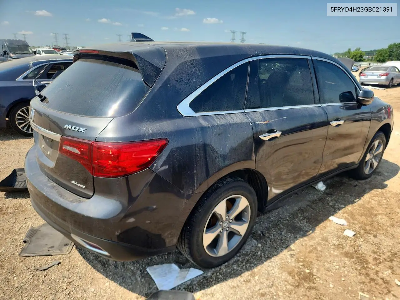 2016 Acura Mdx VIN: 5FRYD4H23GB021391 Lot: 60444426