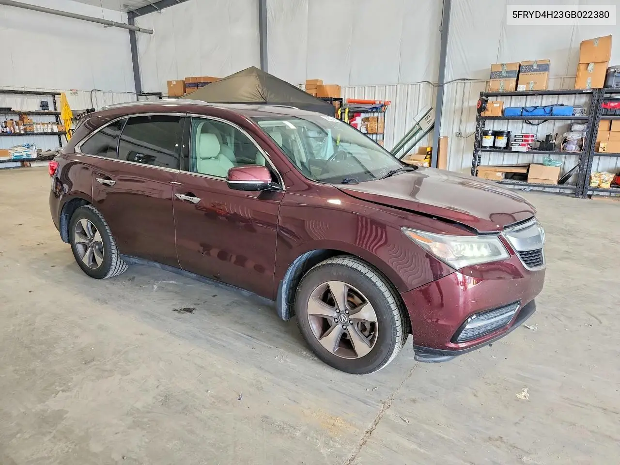 2016 Acura Mdx VIN: 5FRYD4H23GB022380 Lot: 60842446