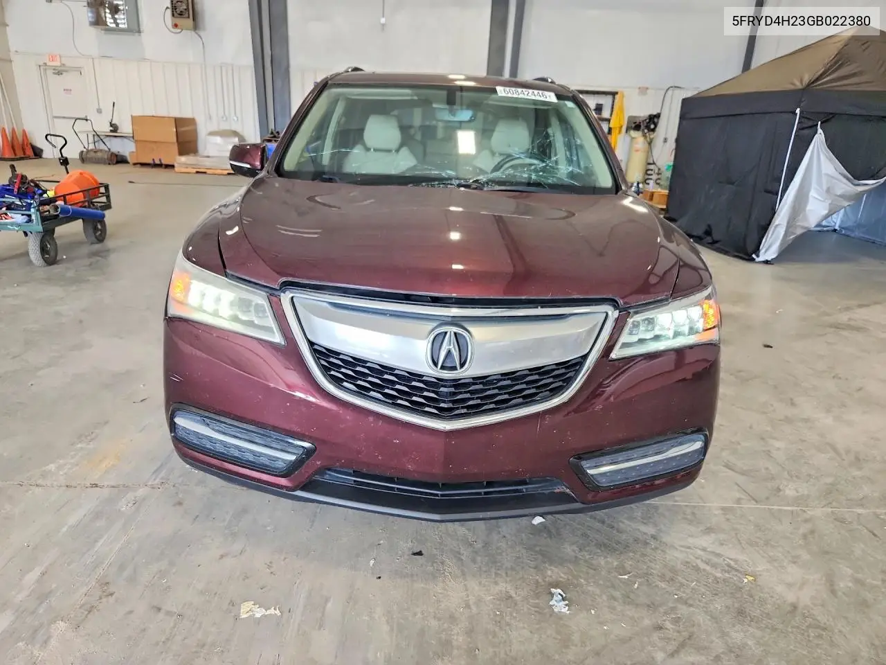 2016 Acura Mdx VIN: 5FRYD4H23GB022380 Lot: 60842446