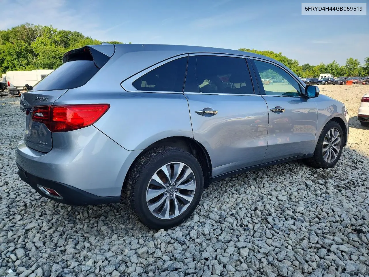 2016 Acura Mdx Technology VIN: 5FRYD4H44GB059519 Lot: 61077126