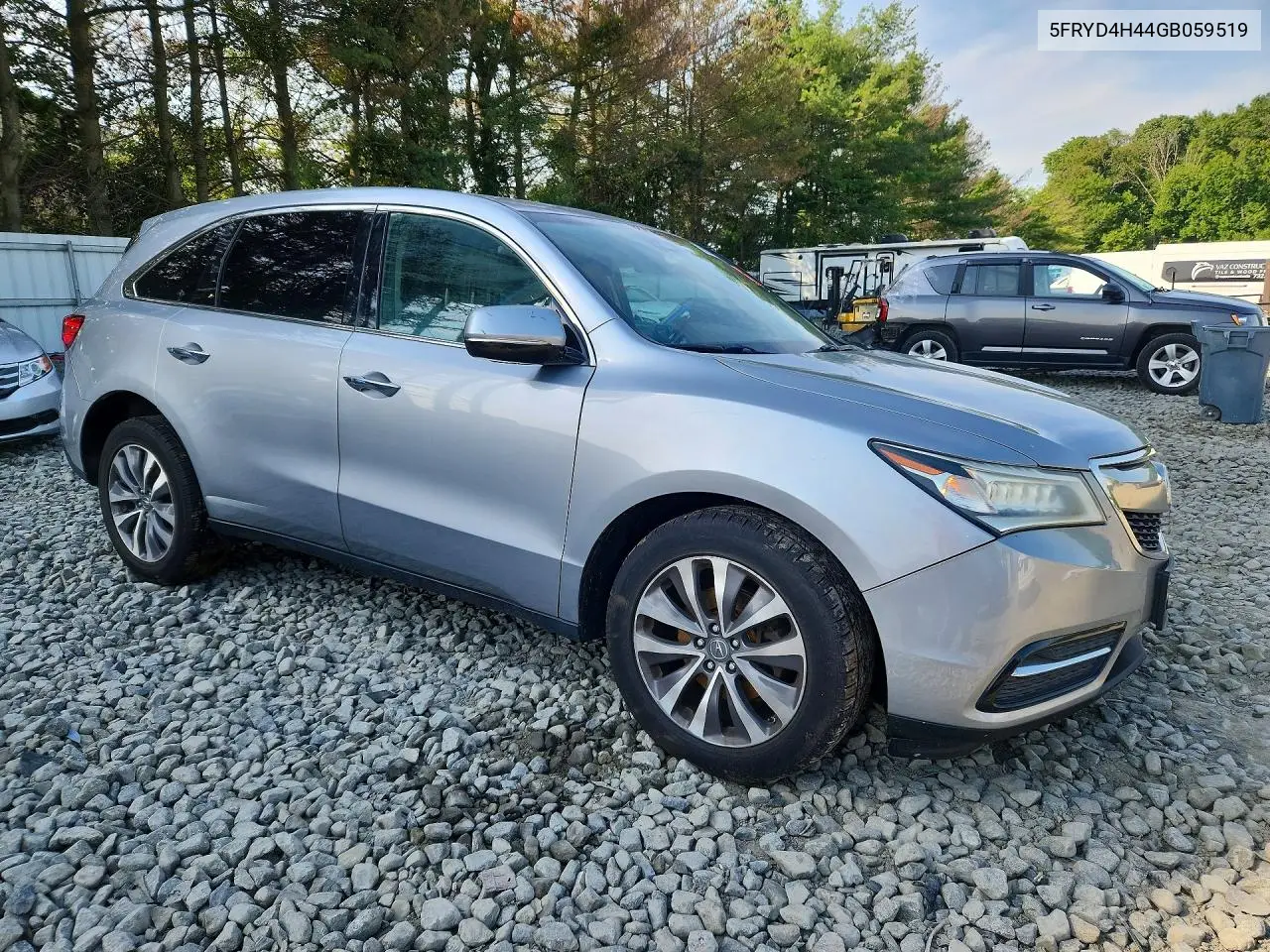 2016 Acura Mdx Technology VIN: 5FRYD4H44GB059519 Lot: 61077126
