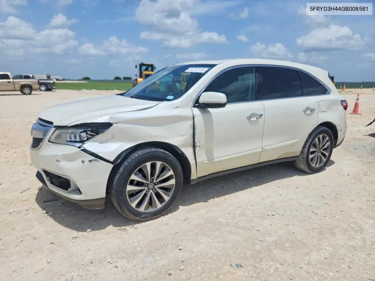 2016 Acura Mdx Technology VIN: 5FRYD3H44GB008581 Lot: 61213156