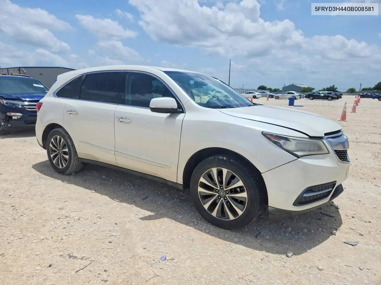 2016 Acura Mdx Technology VIN: 5FRYD3H44GB008581 Lot: 61213156