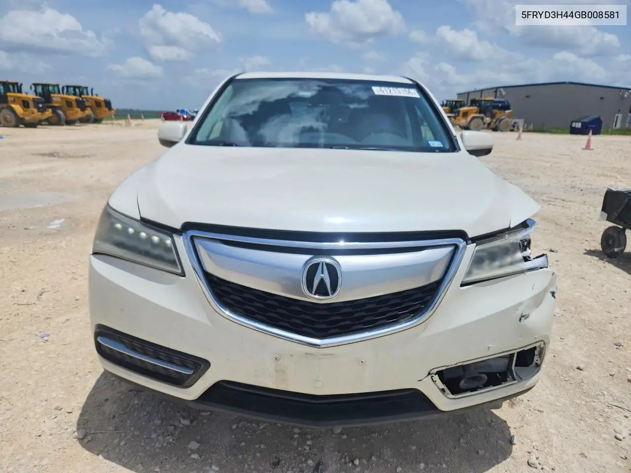 2016 Acura Mdx Technology VIN: 5FRYD3H44GB008581 Lot: 61213156