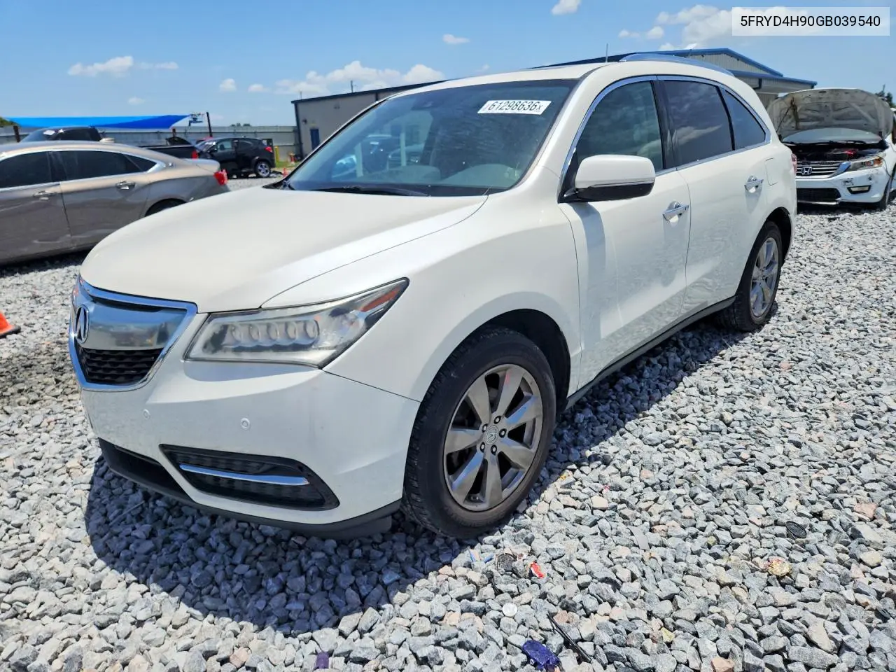 2016 Acura Mdx Advance VIN: 5FRYD4H90GB039540 Lot: 61298636
