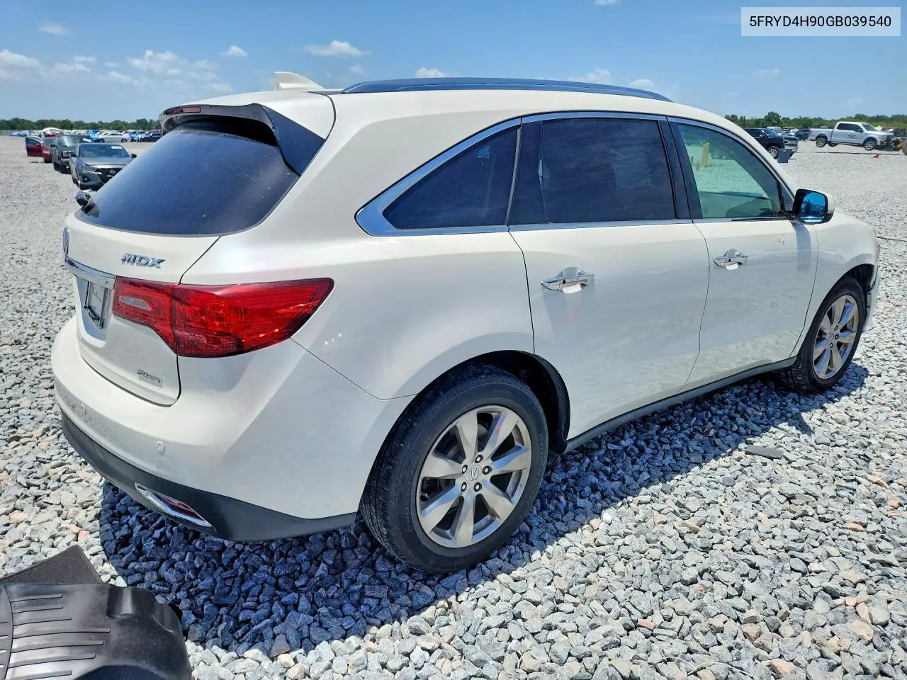 2016 Acura Mdx Advance VIN: 5FRYD4H90GB039540 Lot: 61298636