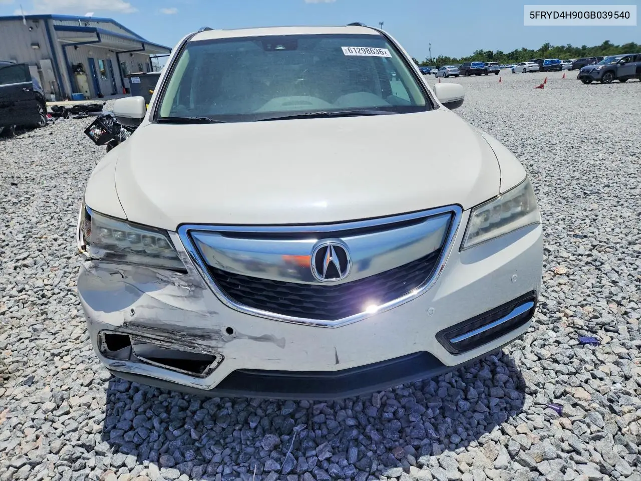 2016 Acura Mdx Advance VIN: 5FRYD4H90GB039540 Lot: 61298636