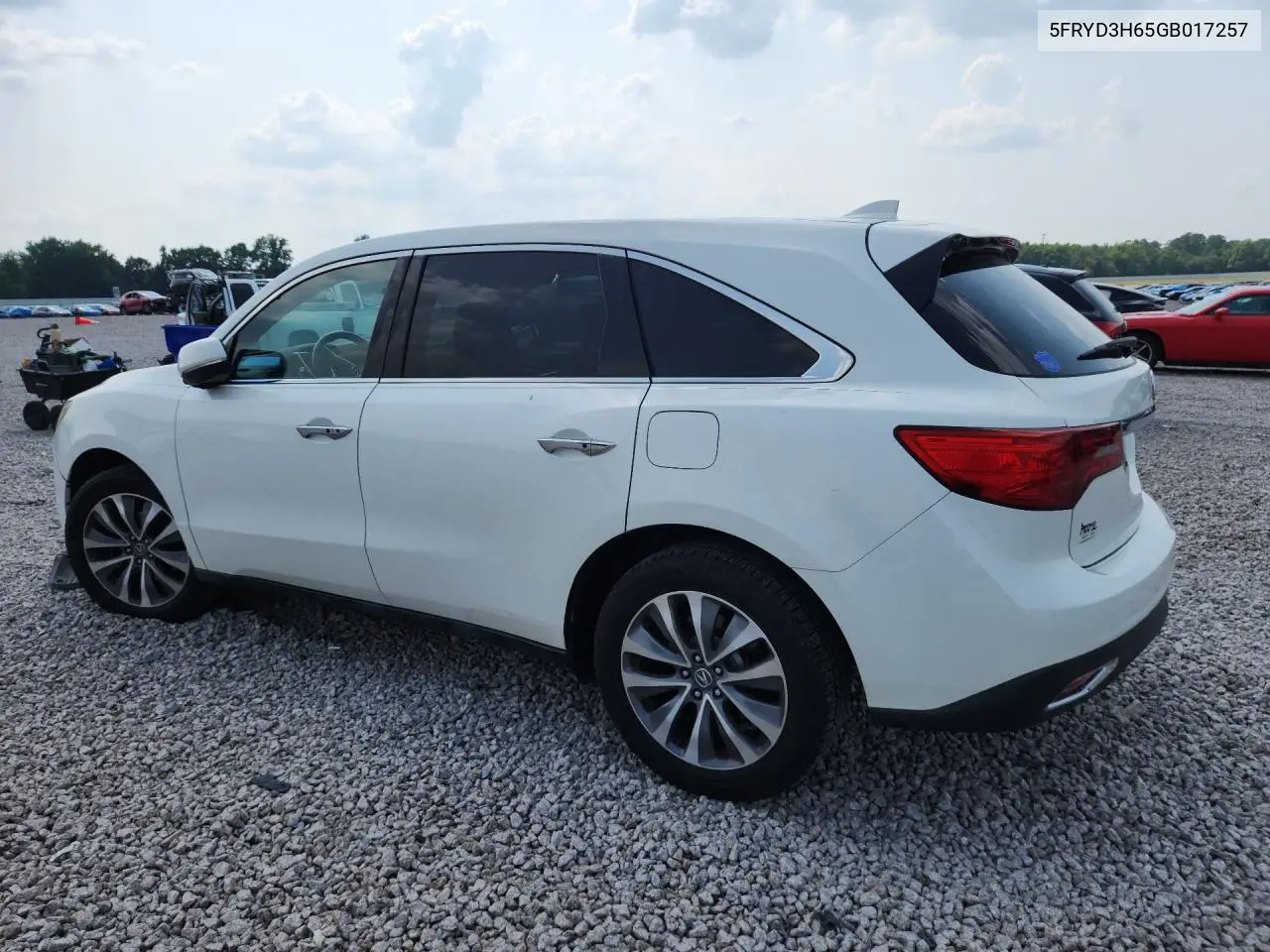 2016 Acura Mdx Touring VIN: 5FRYD3H65GB017257 Lot: 61330276