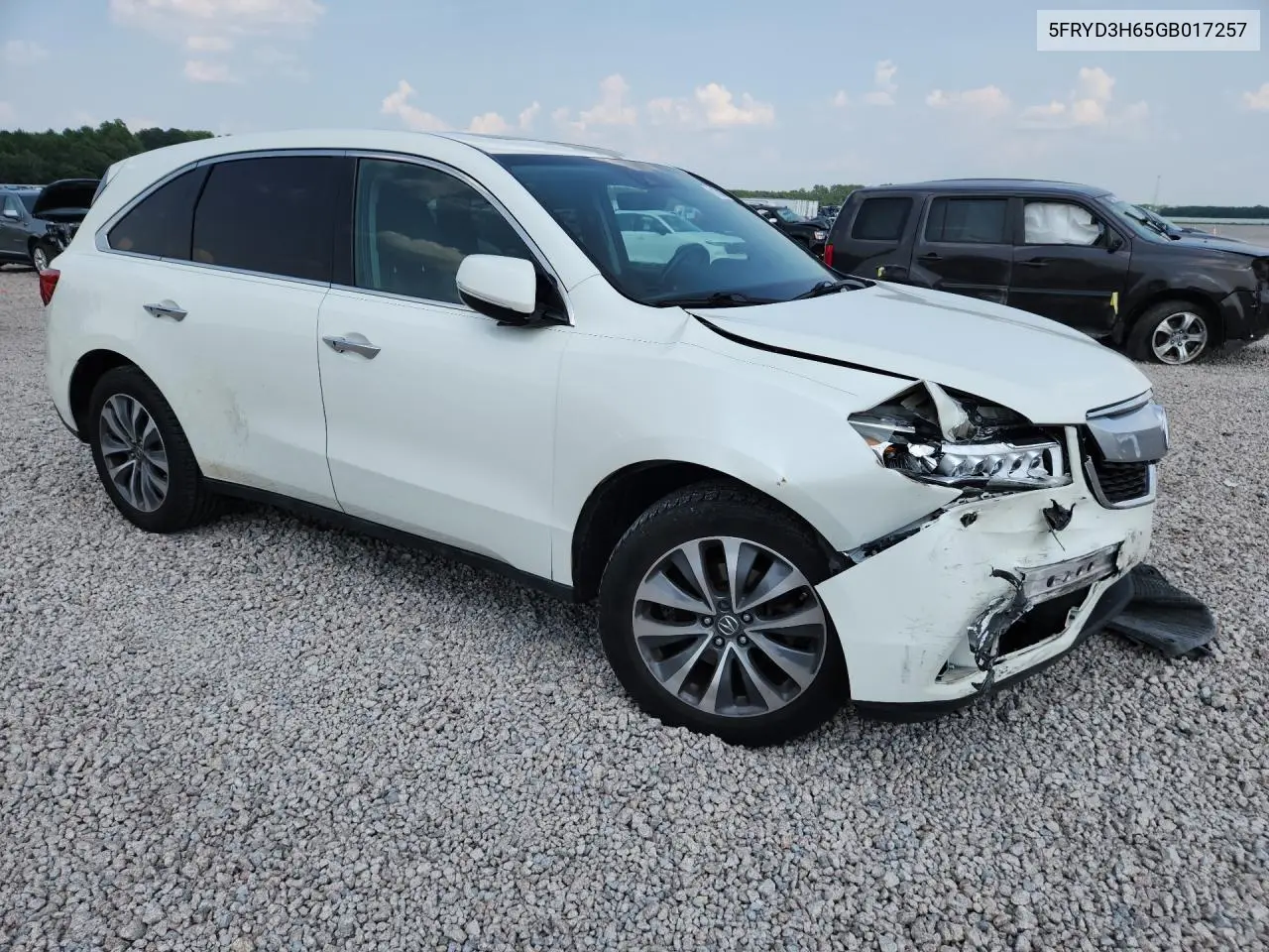 2016 Acura Mdx Touring VIN: 5FRYD3H65GB017257 Lot: 61330276