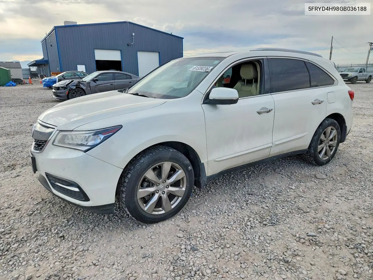 2016 Acura Mdx Advance VIN: 5FRYD4H98GB036188 Lot: 61339236