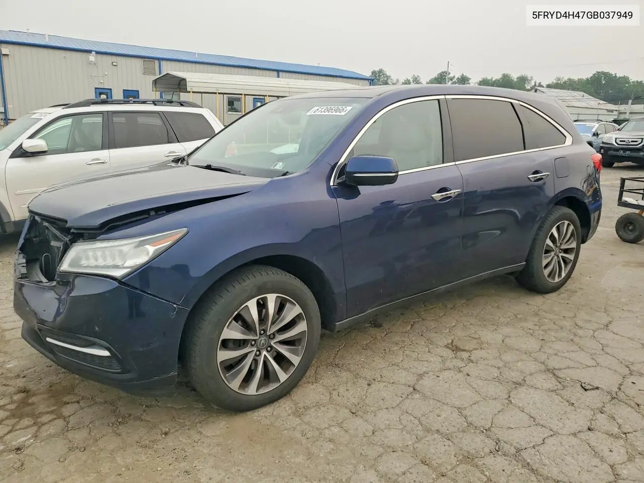 2016 Acura Mdx Technology VIN: 5FRYD4H47GB037949 Lot: 61396966
