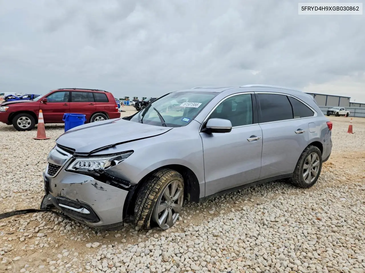 2016 Acura Mdx Advance VIN: 5FRYD4H9XGB030862 Lot: 61501966