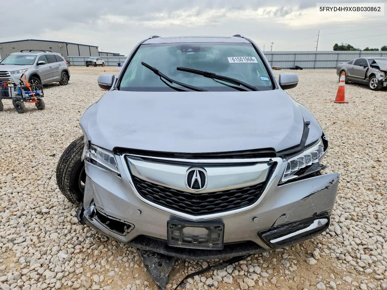 2016 Acura Mdx Advance VIN: 5FRYD4H9XGB030862 Lot: 61501966