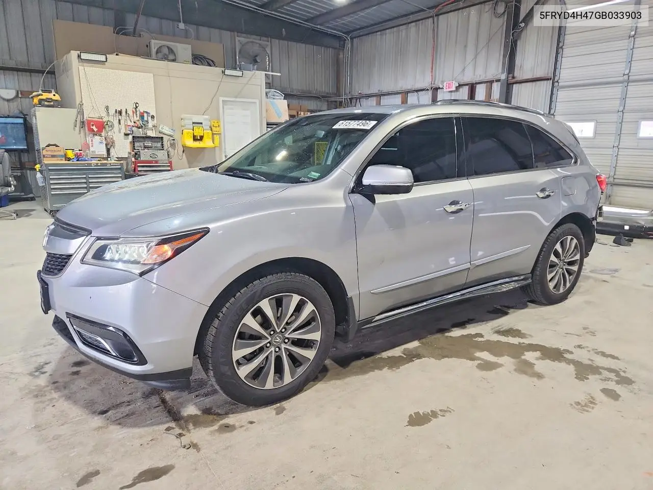 2016 Acura Mdx Technology VIN: 5FRYD4H47GB033903 Lot: 61577496