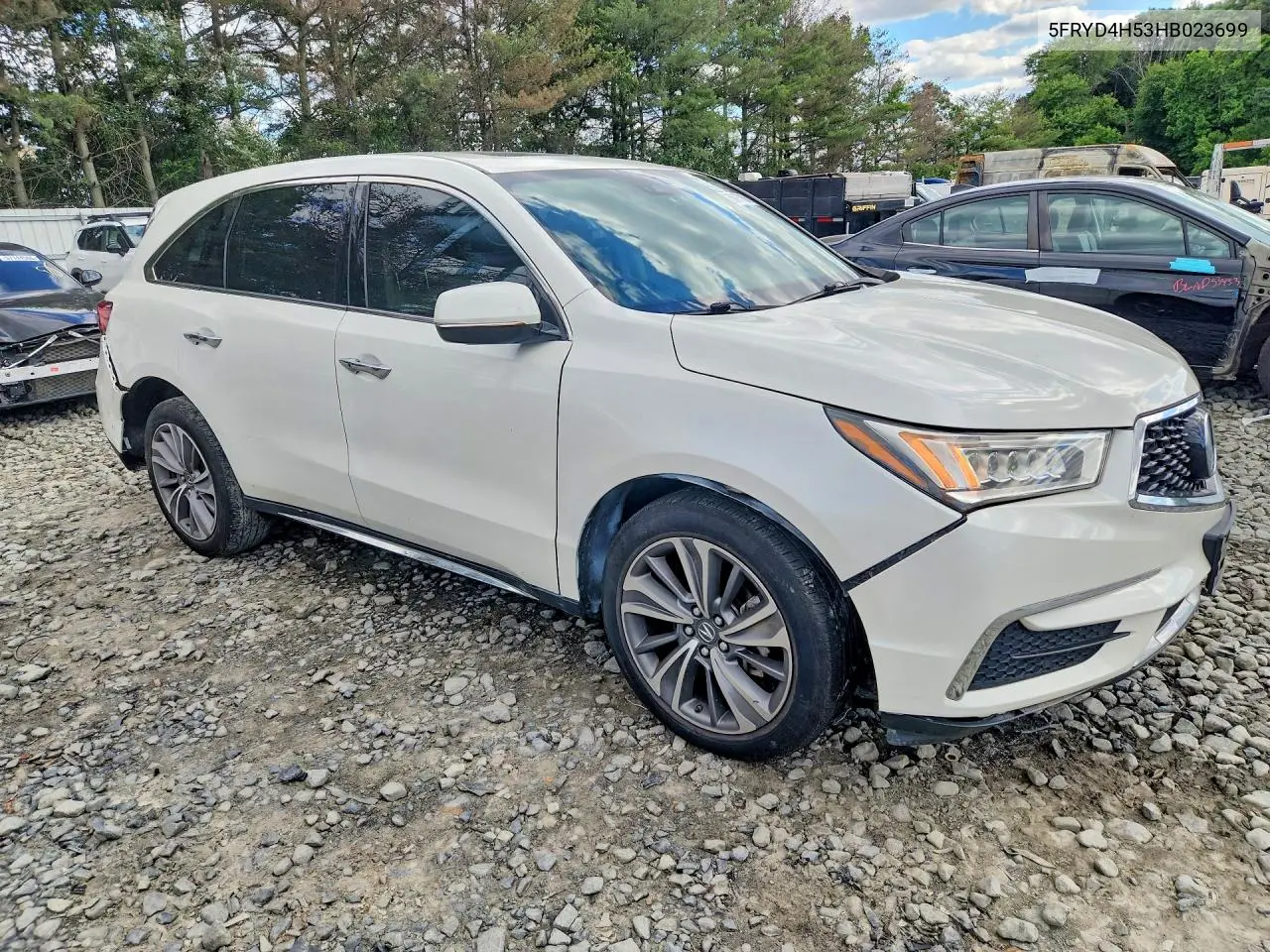 2017 Acura Mdx VIN: 5FRYD4H53HB023699 Lot: 56975836
