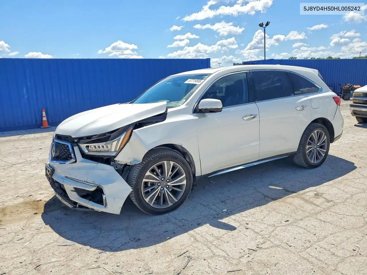 2017 Acura Mdx Technology VIN: 5J8YD4H50HL005242 Lot: 57719586