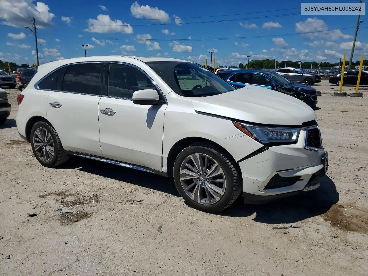 2017 Acura Mdx Technology VIN: 5J8YD4H50HL005242 Lot: 57719586