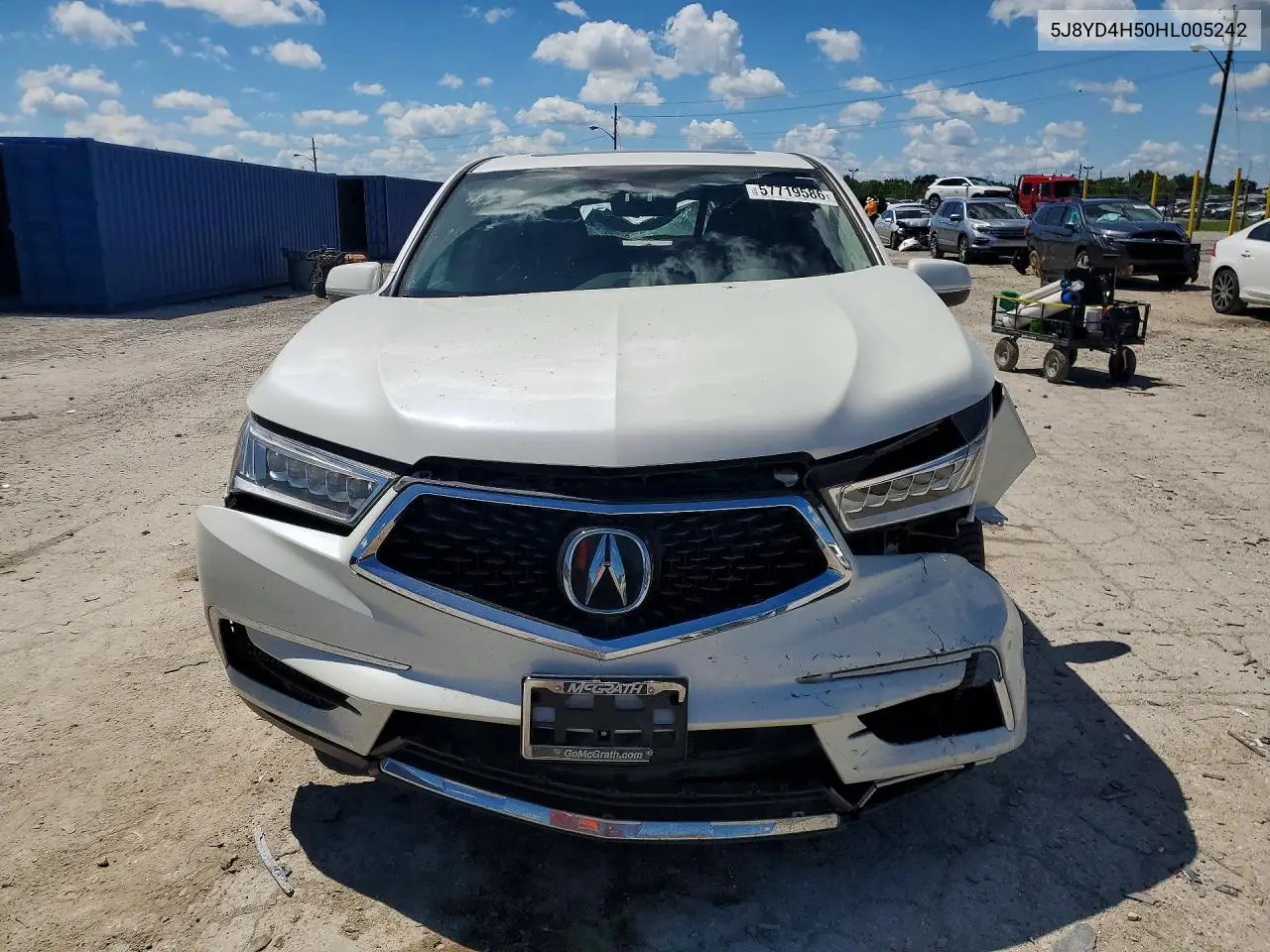 2017 Acura Mdx Technology VIN: 5J8YD4H50HL005242 Lot: 57719586
