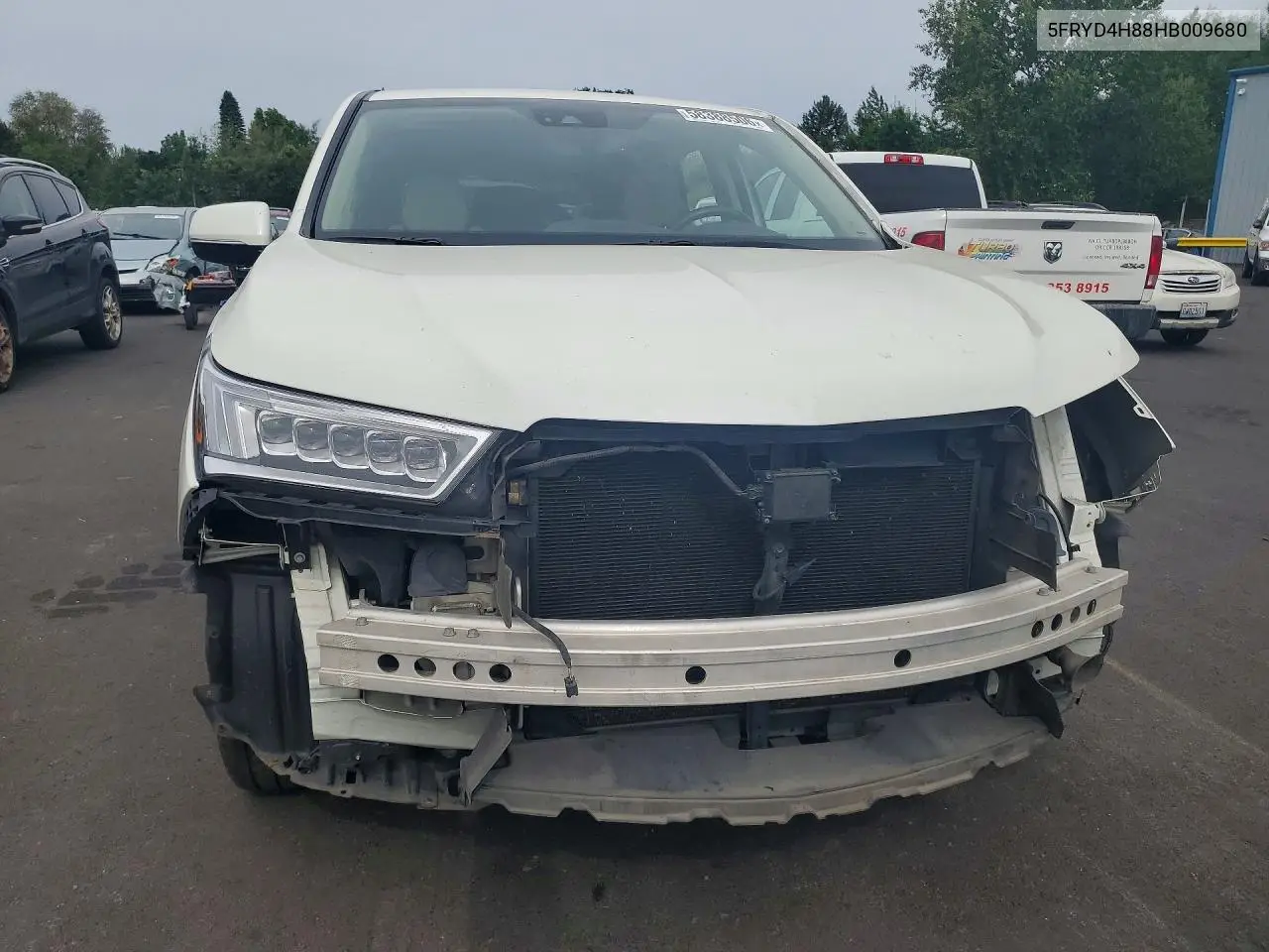 2017 Acura Mdx Advance VIN: 5FRYD4H88HB009680 Lot: 58388506