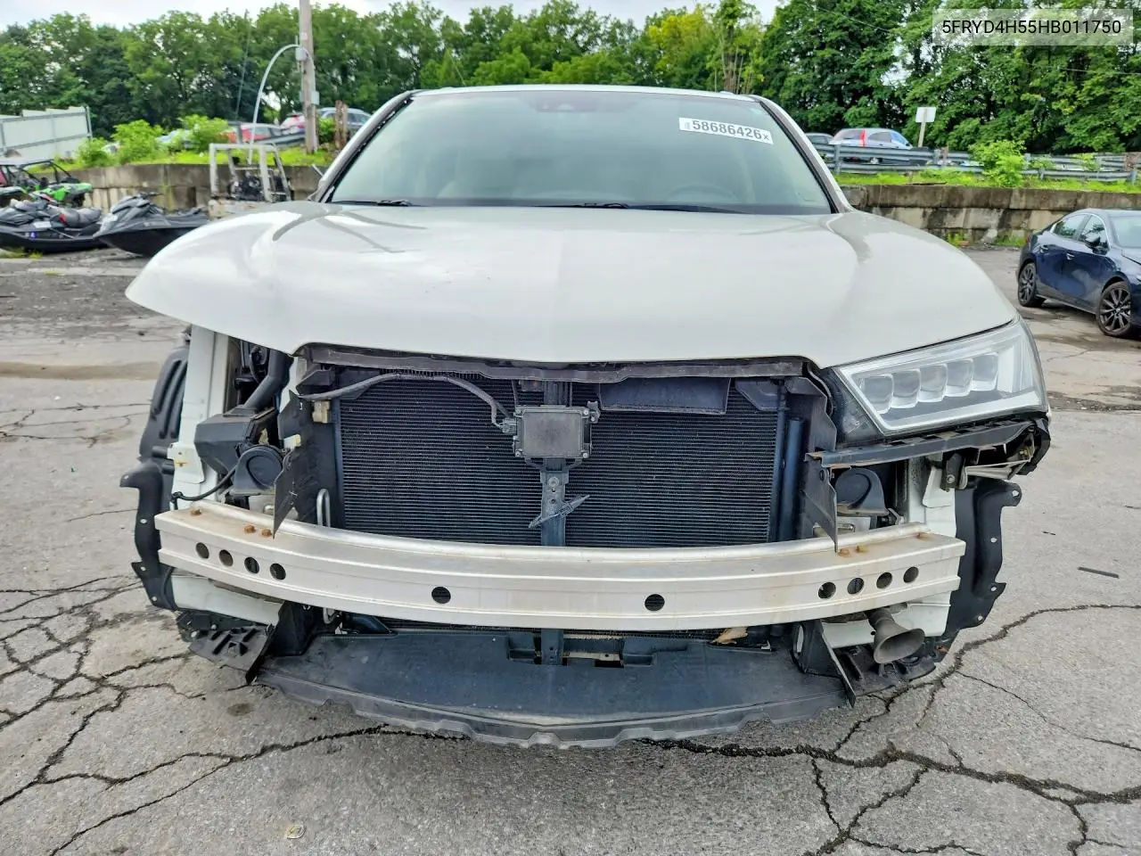 2017 Acura Mdx Technology VIN: 5FRYD4H55HB011750 Lot: 58686426