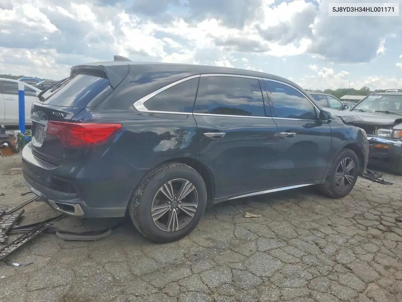 2017 Acura Mdx VIN: 5J8YD3H34HL001171 Lot: 59274436