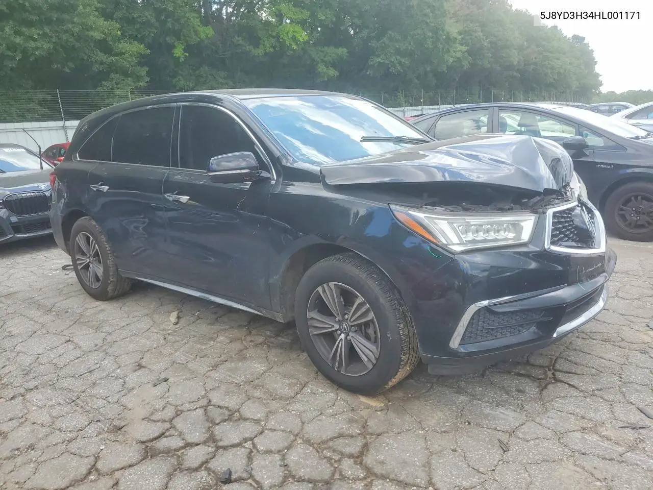2017 Acura Mdx VIN: 5J8YD3H34HL001171 Lot: 59274436