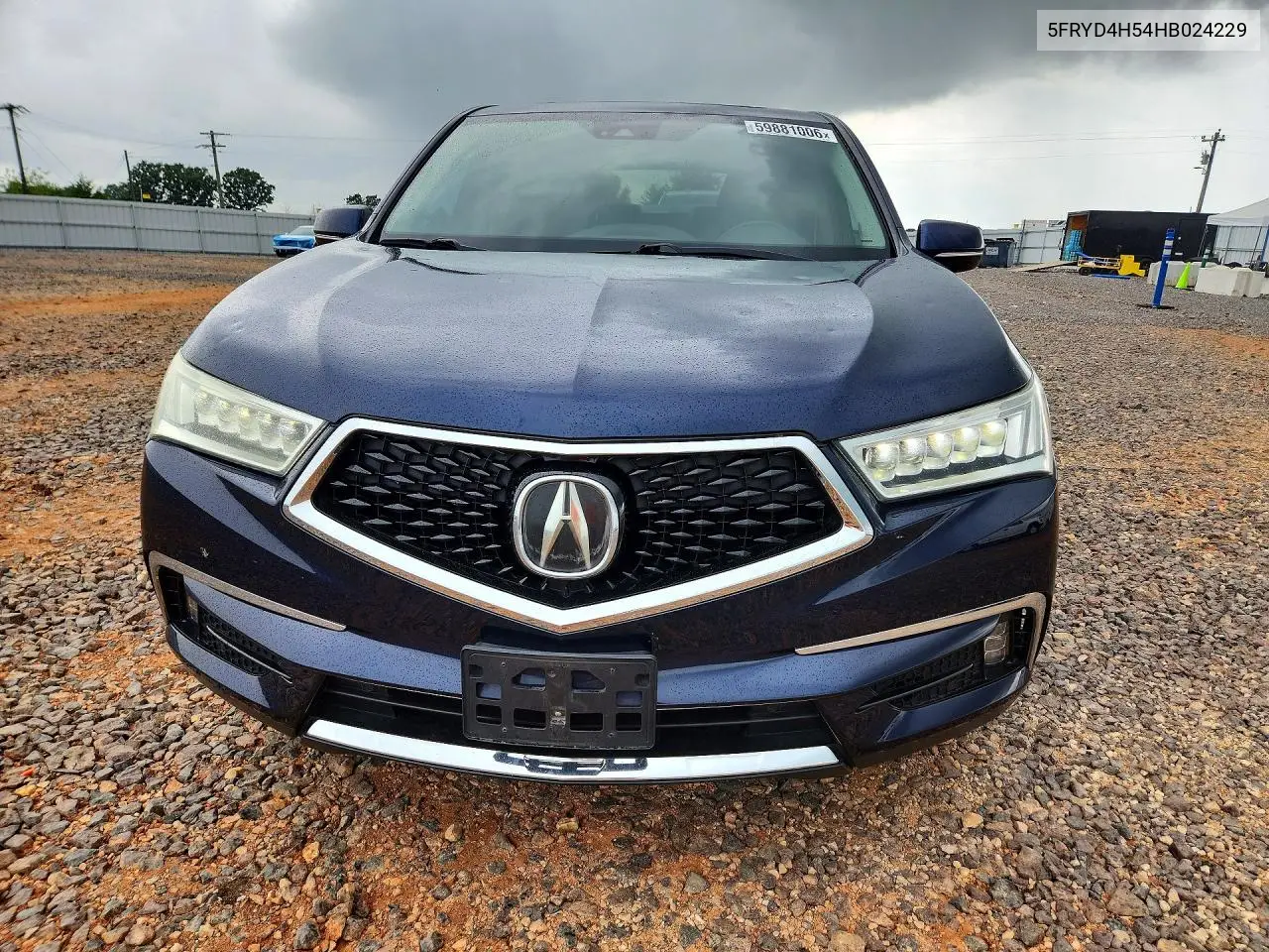 2017 Acura Mdx Technology VIN: 5FRYD4H54HB024229 Lot: 59881006