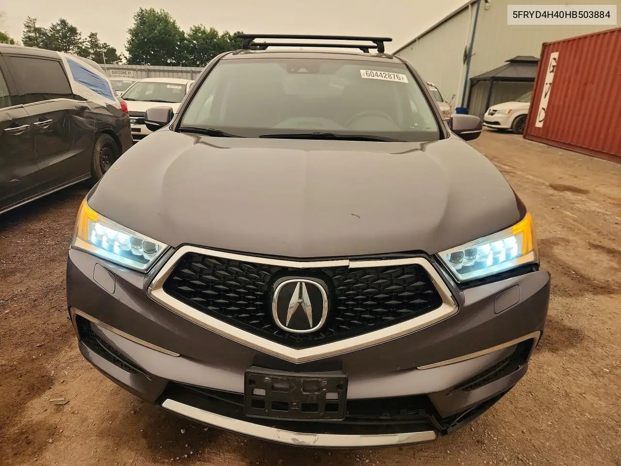 2017 Acura Mdx Navi VIN: 5FRYD4H40HB503884 Lot: 60442876