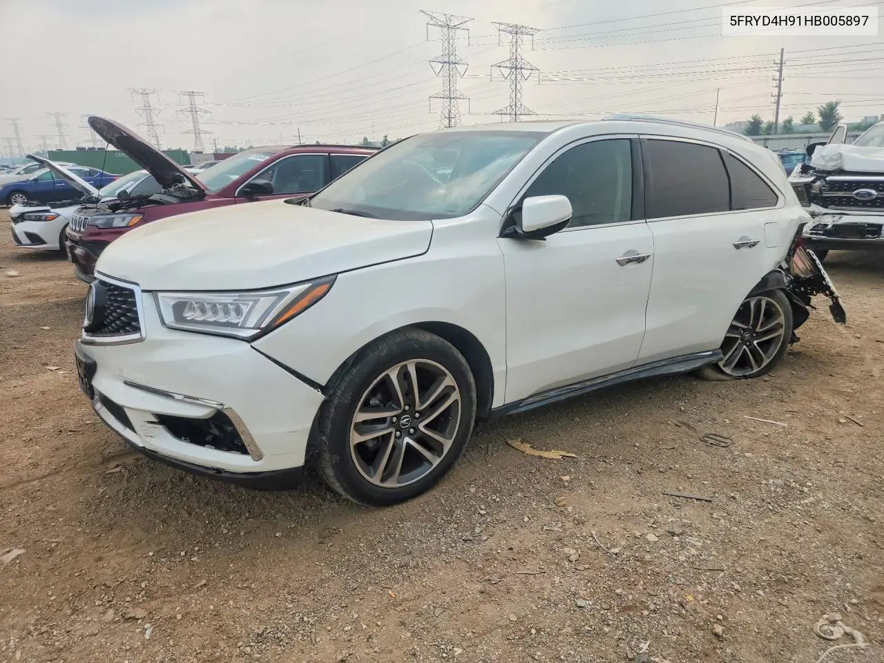 2017 Acura Mdx Advance VIN: 5FRYD4H91HB005897 Lot: 61250646