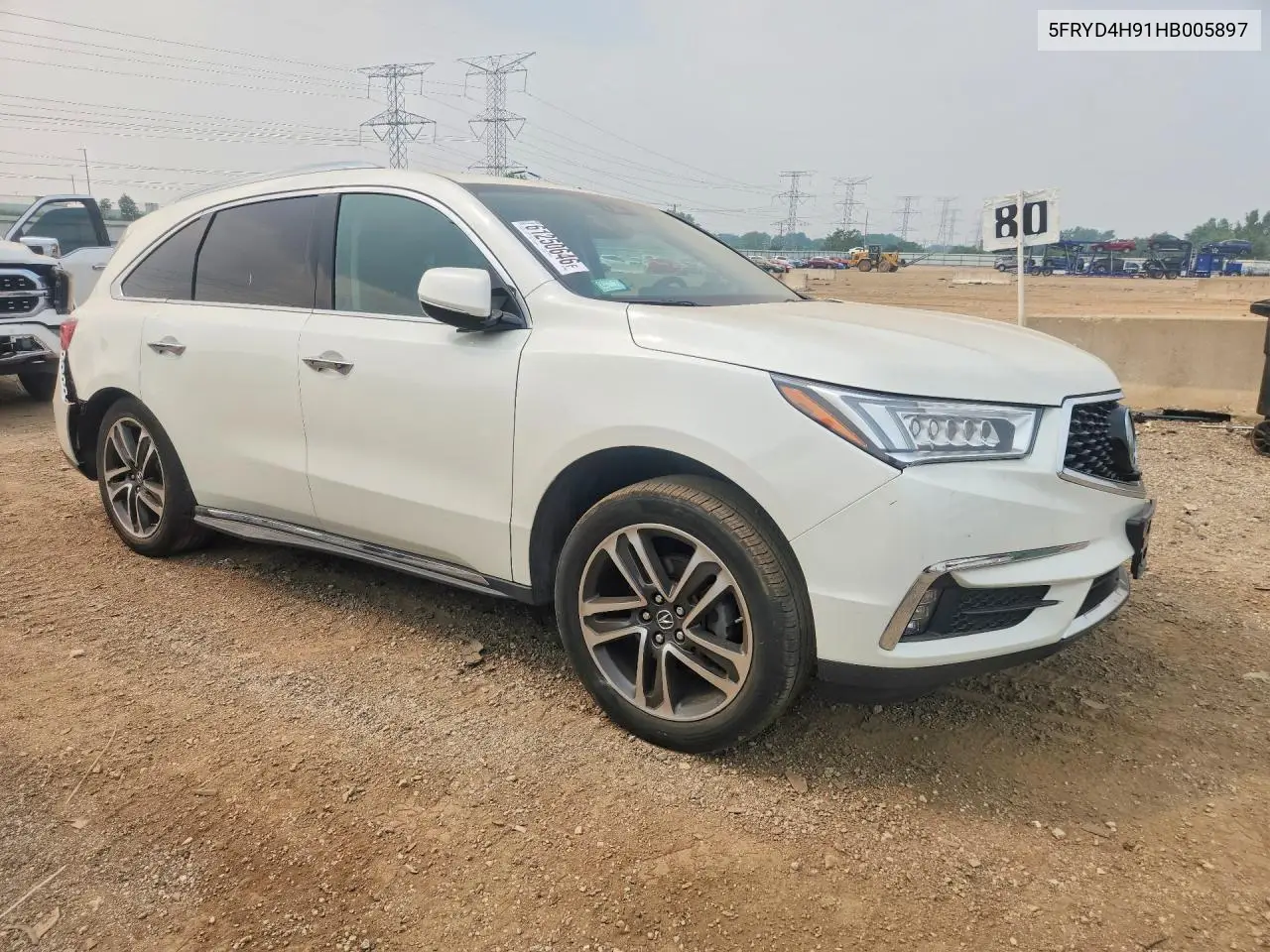 2017 Acura Mdx Advance VIN: 5FRYD4H91HB005897 Lot: 61250646