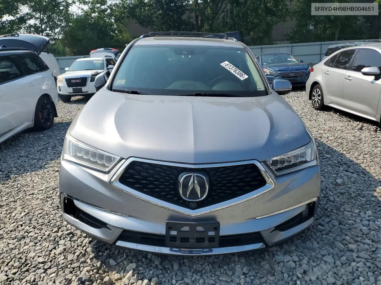 2017 Acura Mdx Advance VIN: 5FRYD4H98HB004651 Lot: 61376386