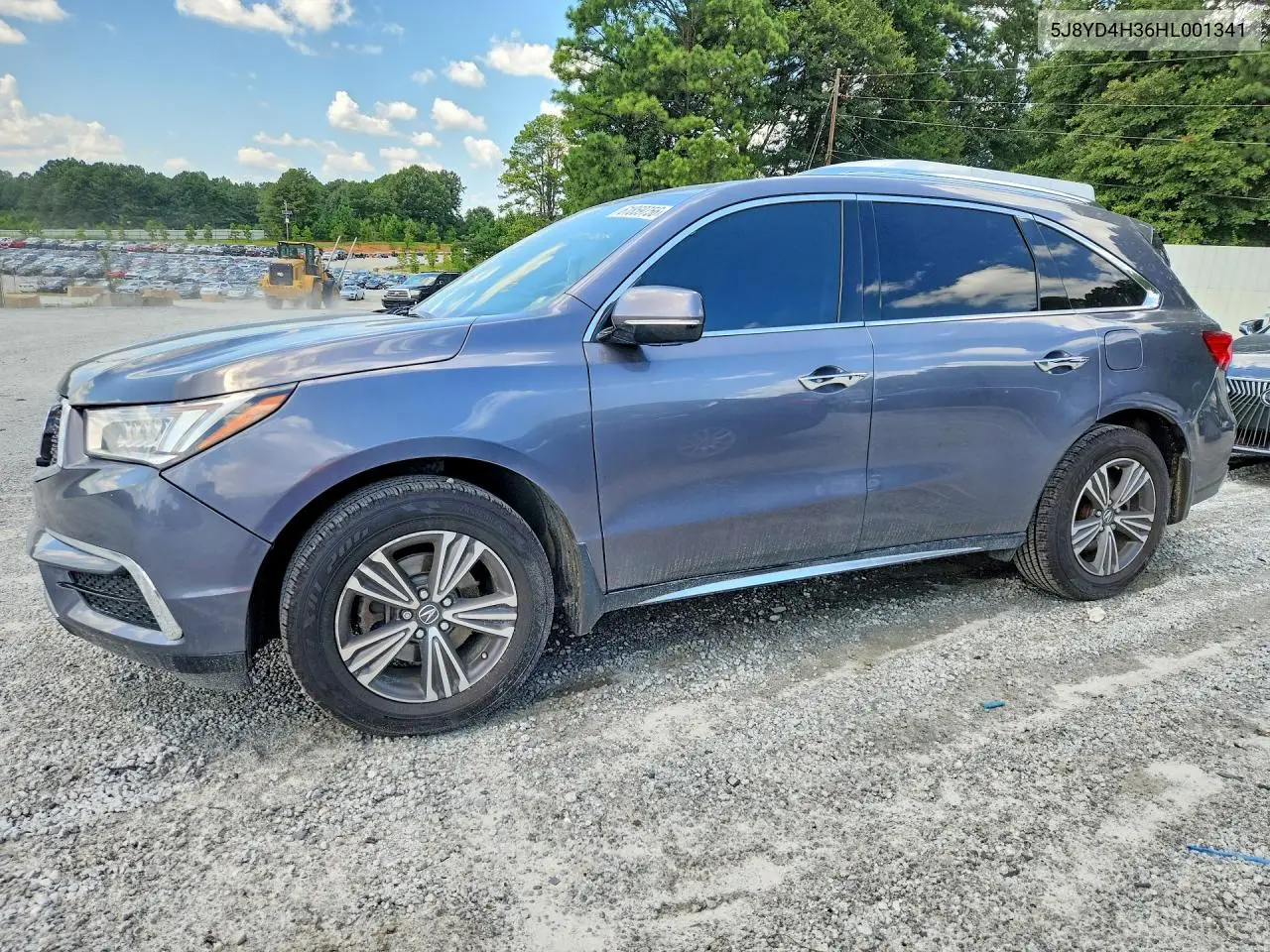 2017 Acura Mdx VIN: 5J8YD4H36HL001341 Lot: 61859756